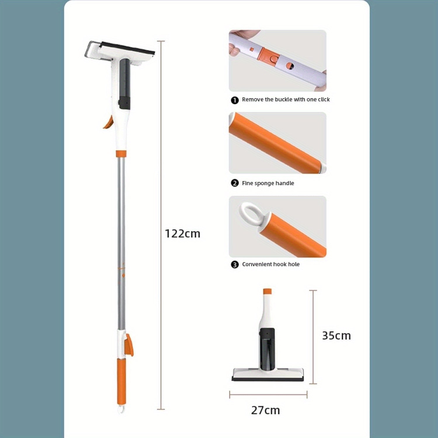 Versatile Glass Cleaning Featuring a Scraper, Designed for Mopping Floors And Cleaning Windows