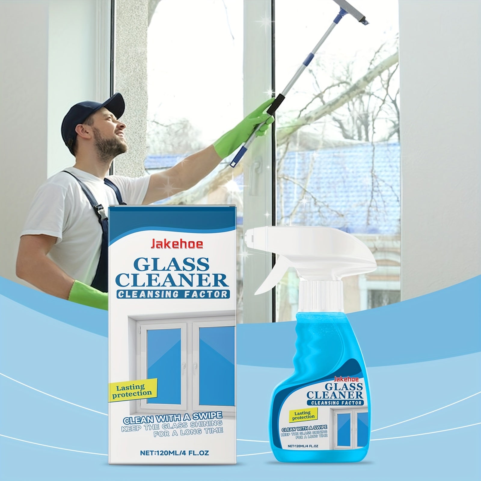 Glass Stain Remover, Multi-Purpose Cleaning Spray, Lemon Verbena Scent, 4 Fluid OuncesStain Remover, Oil Remover, Dust Remover, Stain Remover, Cleaning Glass Cleaning Spray