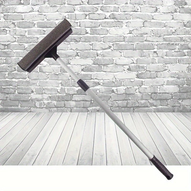 Premium Dual-Purpose Glass Cleaner with an Extended Handle, Featuring a Double-Sided Scraper And a Water Squeegee. Perfect for Cleaning Windows, Car Windshields, And Various Household Surfaces