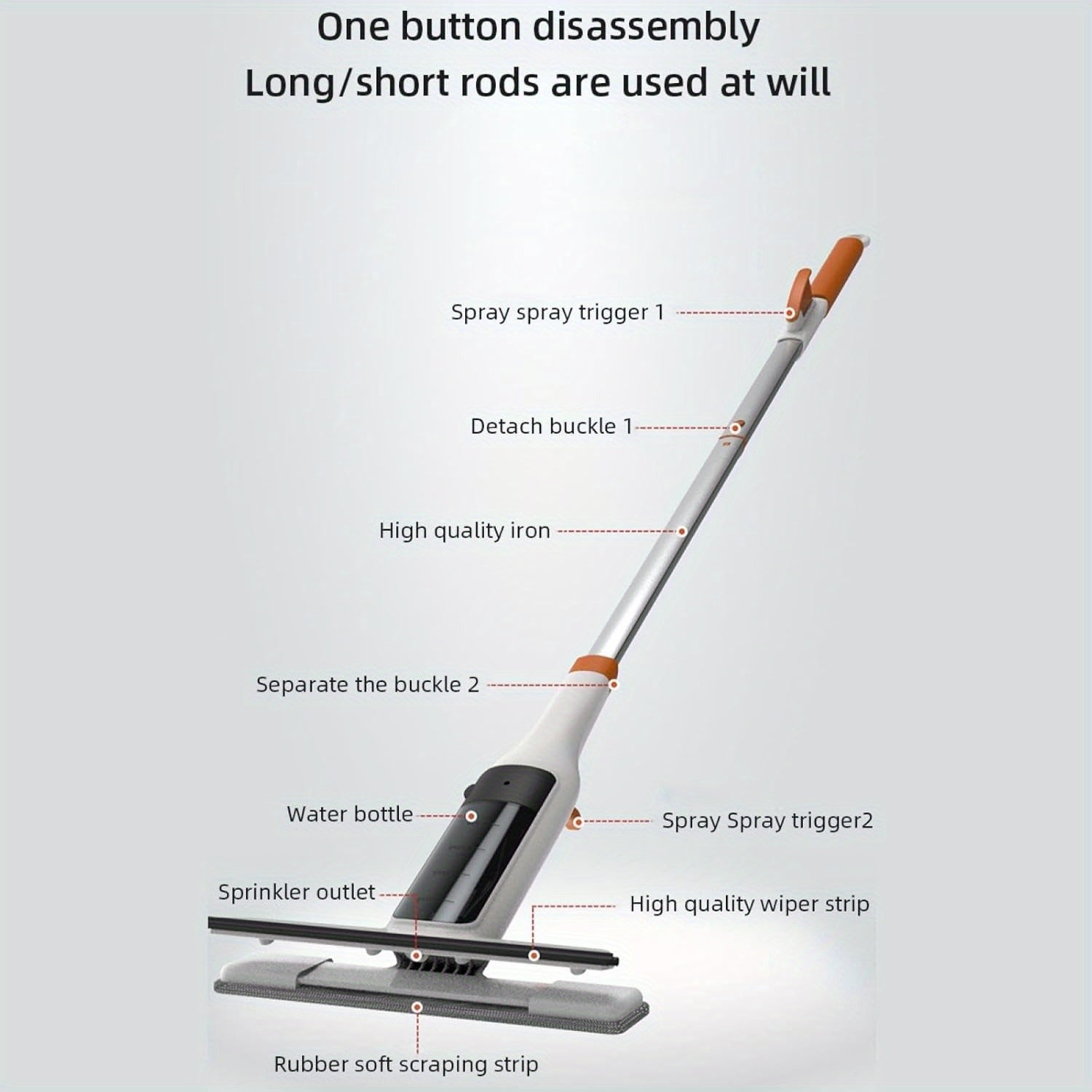 Versatile Glass Cleaning Featuring a Scraper, Designed for Mopping Floors And Cleaning Windows
