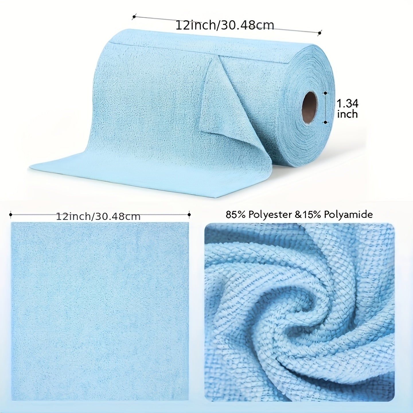 Four Roll Pack, 11.81 * 11.81inch * 30pcs\u002F75pcs, Multiple Colors to Choose From, Tear Off And Reusable Ultra-fine Fiber Cleaning Cloth, Super Absorbent Cloth, Can Be Used As Dish Cloths, Cleaning Cloth, Suitable for All-round Cleaning