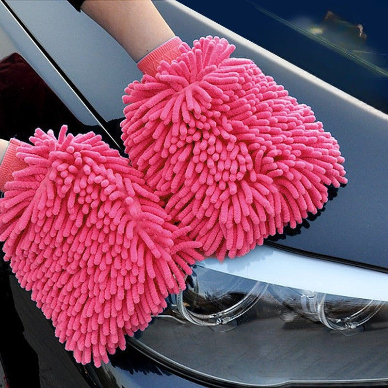 10pcs Double-sided Schneier Gloves, Car Washing Tool, Convenient Cloth, Car Wiping Towel, Ultra-fine Fiber, Strong Cleaning Power