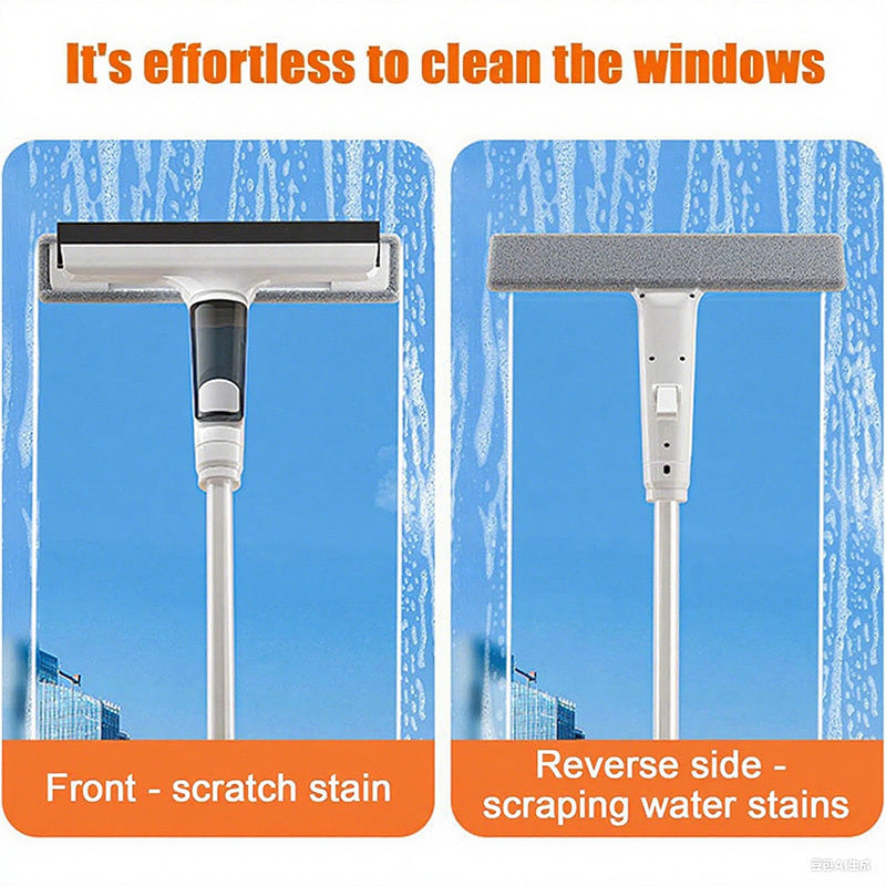 Double-sided Glass Cleaning Kit with Cloth and Scraper Household Window Cleaning Tool Suitable for High-rise Exterior Windows Ideal for Use on Household Windows Balcony Glass Bathroom Mirrors Floor-to-ceiling Windows Office Glass and Shop Window