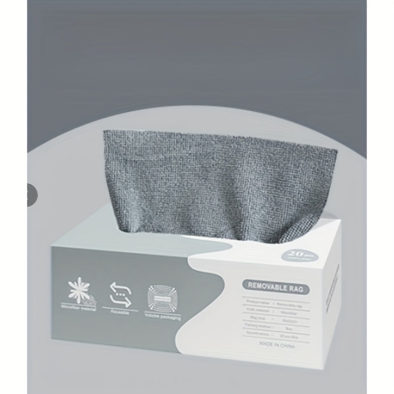 20pcs Of Ultra Soft Ultra-fine Fiber Cleaning Cloth - High Oil Absorption Kitchen And Household Non Stick Pan Cloth, Washable And Reusable, Suitable for Cleaning Dishes, Furniture, And Outdoor Areas, Dry And Wet Dual-use Degreasing Wiping Cloth