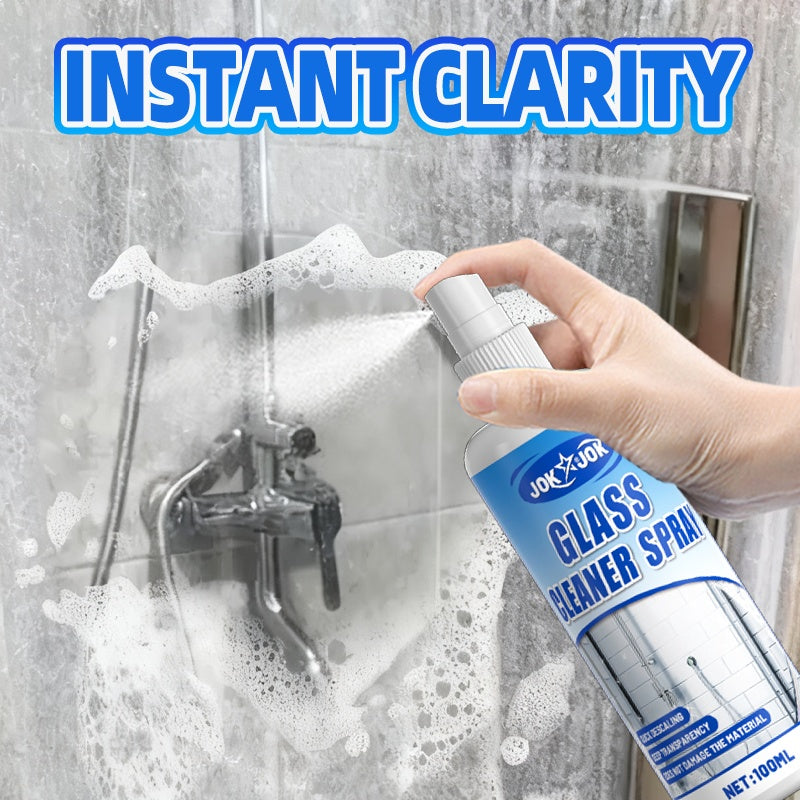 1 Can Multifunctional Bathroom Glass Cleaning Spray | Fresh Formula for Crystal-Like Luster, Suitable for Showers, Mirrors, and Sinks | Contains Hydrogen Peroxide and Metal Polish, Brand: JOKJOK