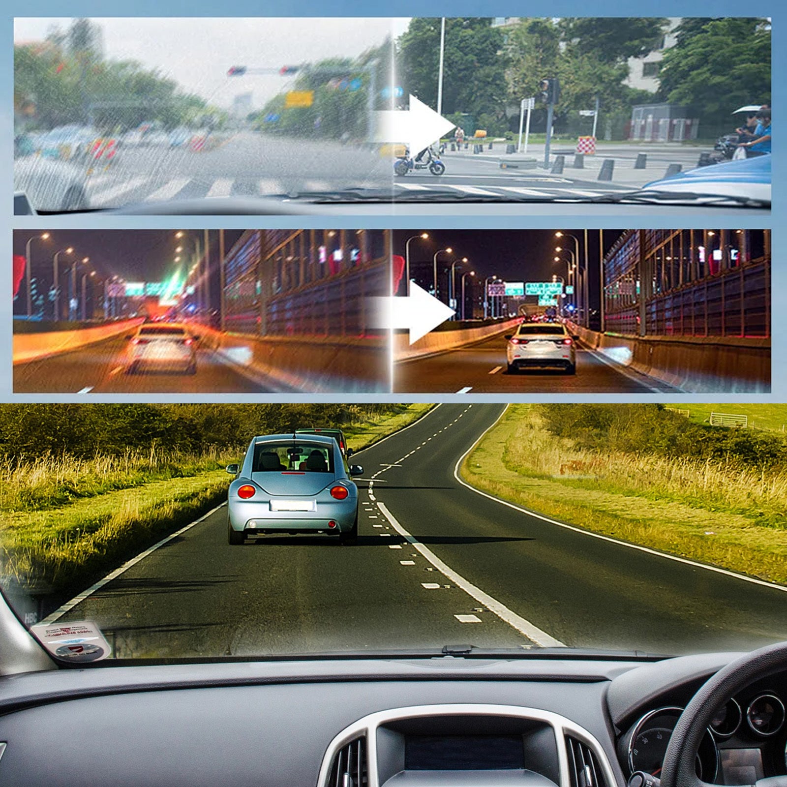 Effective Glass Oil Film Remover • 4Set 100ml Bottle • Streak-Free Shine