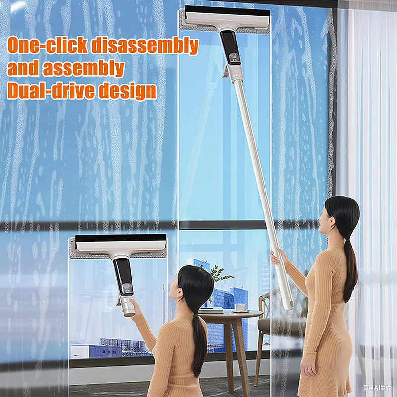 Double-sided Glass Cleaning Kit with Cloth and Scraper Household Window Cleaning Tool Suitable for High-rise Exterior Windows Ideal for Use on Household Windows Balcony Glass Bathroom Mirrors Floor-to-ceiling Windows Office Glass and Shop Window