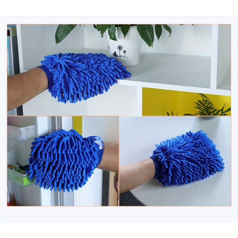 10pcs Double-sided Schneier Gloves, Car Washing Tool, Convenient Cloth, Car Wiping Towel, Ultra-fine Fiber, Strong Cleaning Power