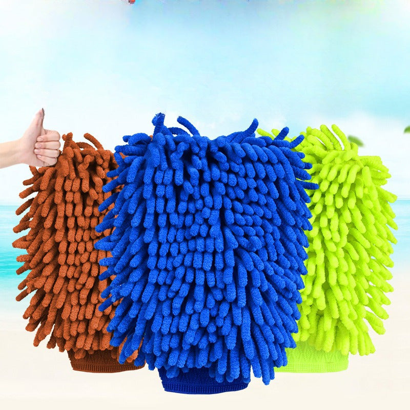 10pcs Double-sided Schneier Gloves, Car Washing Tool, Convenient Cloth, Car Wiping Towel, Ultra-fine Fiber, Strong Cleaning Power