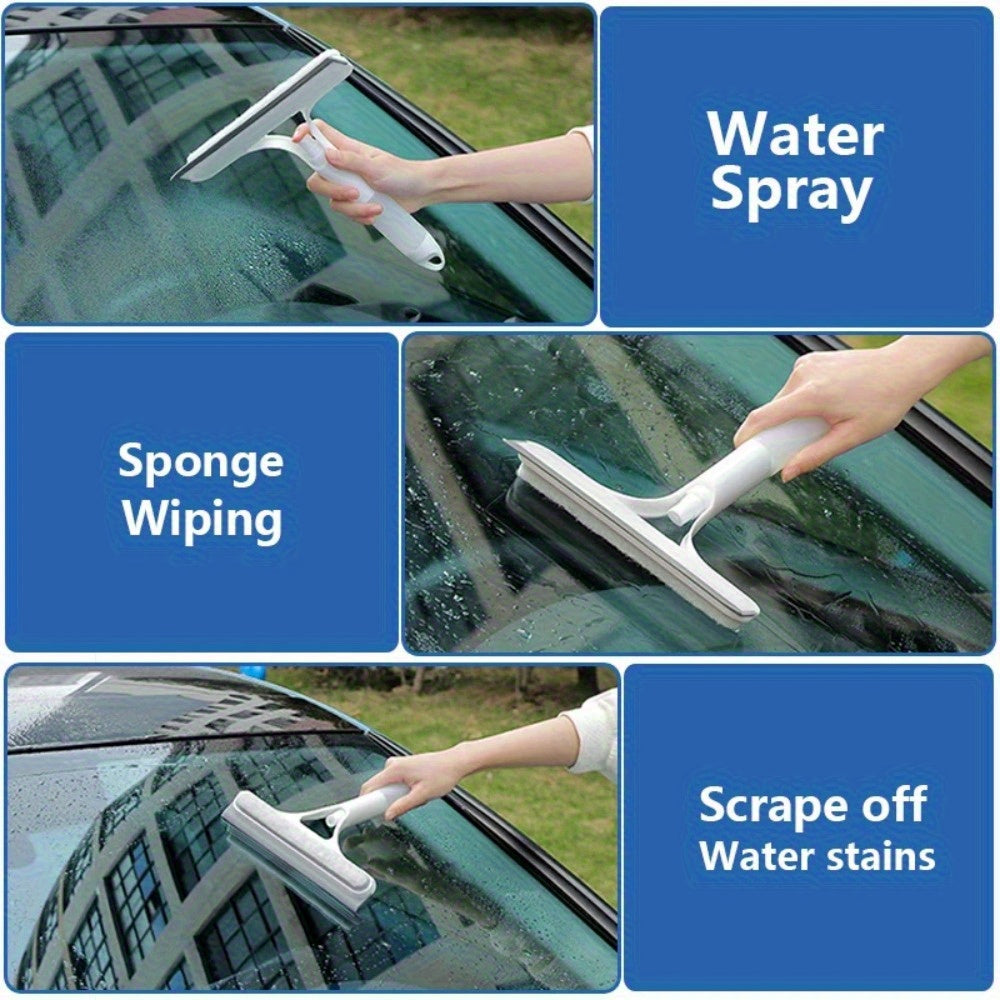 Car Windshield, Living Room, Bedroom, Kitchen, And Multi-functional Window Cleaner - Scraper for Shower, Tile, Mirror, Car Cleaning Tools - Glass Wiping Artifact, Bathroom Mirror Brush, Three-in-one Window Wiper, Bathroom Scraper Cleaning Tool