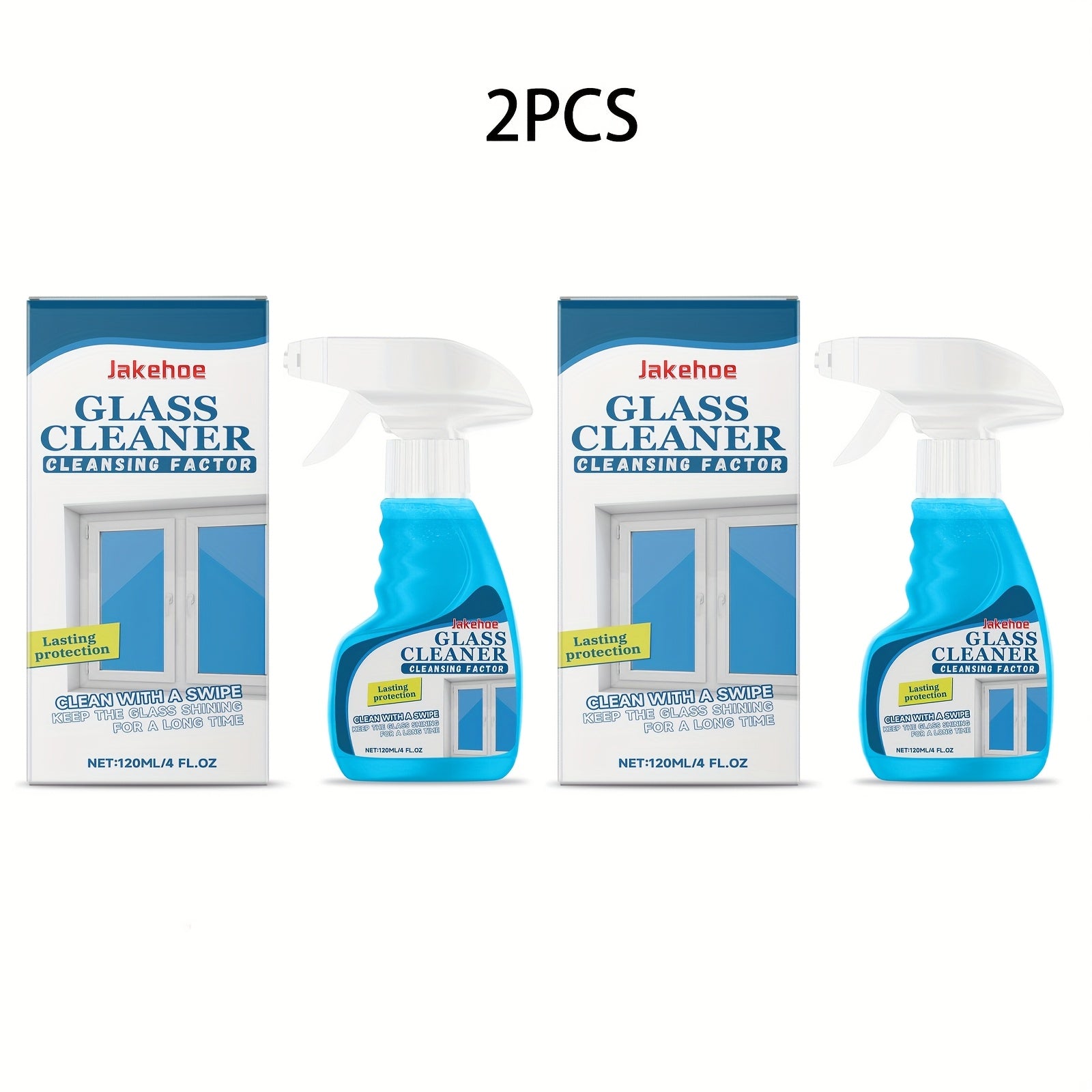 120ml\u002F4oz Heavy-Duty Glass Spray - Streak-Free Formula with Rapid Stain Remover for Windows, Mirrors, Shower Doors & Car Glass - No Residue, for \u002FS Pets, Suitable for Glass Surfaces (Liquid)