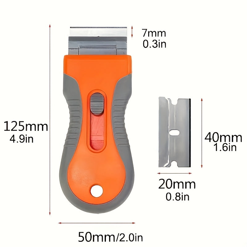 2 Sets Of Scrapers with 20 Blades, A Multi-purpose Plastic Paint Scraper Tool Set with Replaceable Blades, Manual Glass And Wallpaper Removal, Floor Cleaning, No Need for Electricity, Durable Handheld Scraper Set