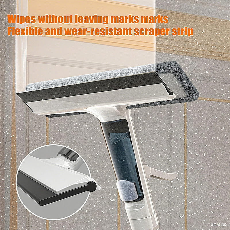 Double-sided Glass Cleaning Kit with Cloth and Scraper Household Window Cleaning Tool Suitable for High-rise Exterior Windows Ideal for Use on Household Windows Balcony Glass Bathroom Mirrors Floor-to-ceiling Windows Office Glass and Shop Window