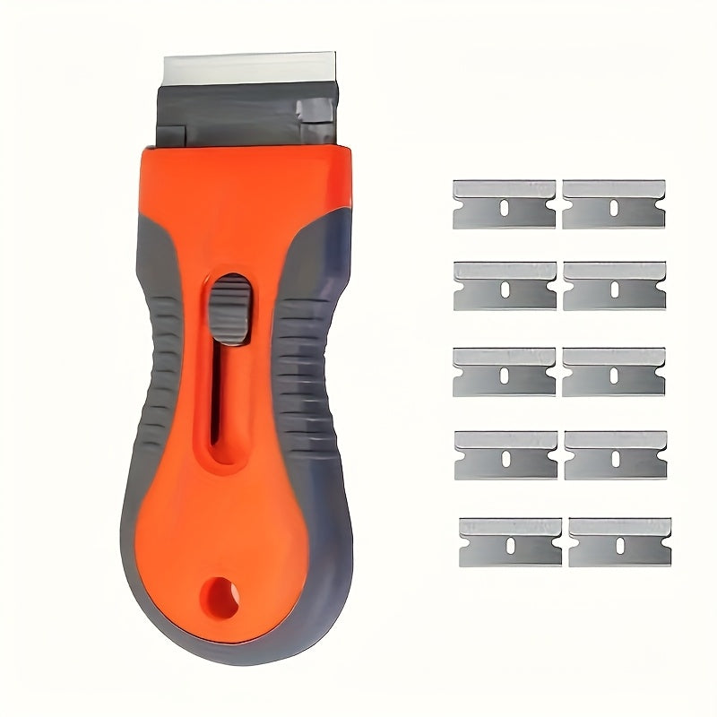 2 Sets Of Scrapers with 20 Blades, A Multi-purpose Plastic Paint Scraper Tool Set with Replaceable Blades, Manual Glass And Wallpaper Removal, Floor Cleaning, No Need for Electricity, Durable Handheld Scraper Set
