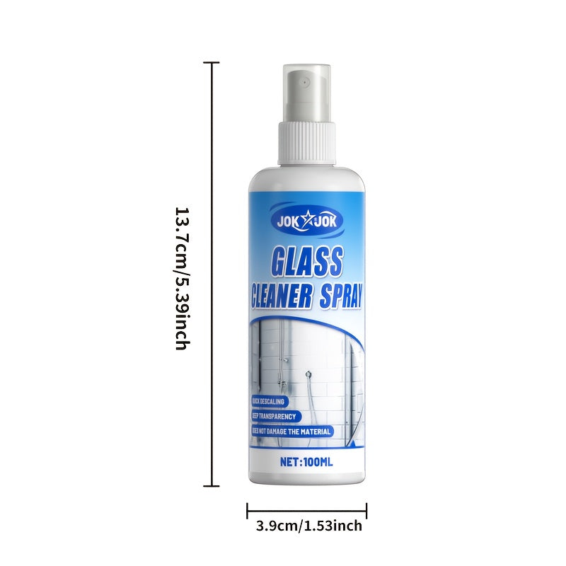 1 Can Multifunctional Bathroom Glass Cleaning Spray | Fresh Formula for Crystal-Like Luster, Suitable for Showers, Mirrors, and Sinks | Contains Hydrogen Peroxide and Metal Polish, Brand: JOKJOK