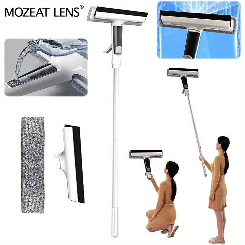 Thanksgiving Home Glass Cleaning Tool: Window Cleaner with Spray, Includes Cloth and Scraper, Window Cleaning Tool, Window Cleaning Brush, Window Scraper Cleaner, Glass Cleaner, Window Cleaning Kit, Home Cleaning Supplies, Streakfree Cleaning