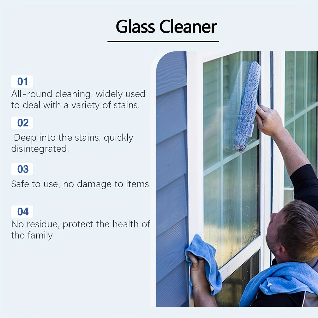 120 Ml\u002F 4 Fl Oz Streak-Free Glass Cleaner Spray - Heavy Duty Multi-Surface Cleaner For Windows, Mirrors And Shower Doors, Removes Tough Grease, Fingerprints And Dust (Ammonia-Free Formula, Fast Drying)