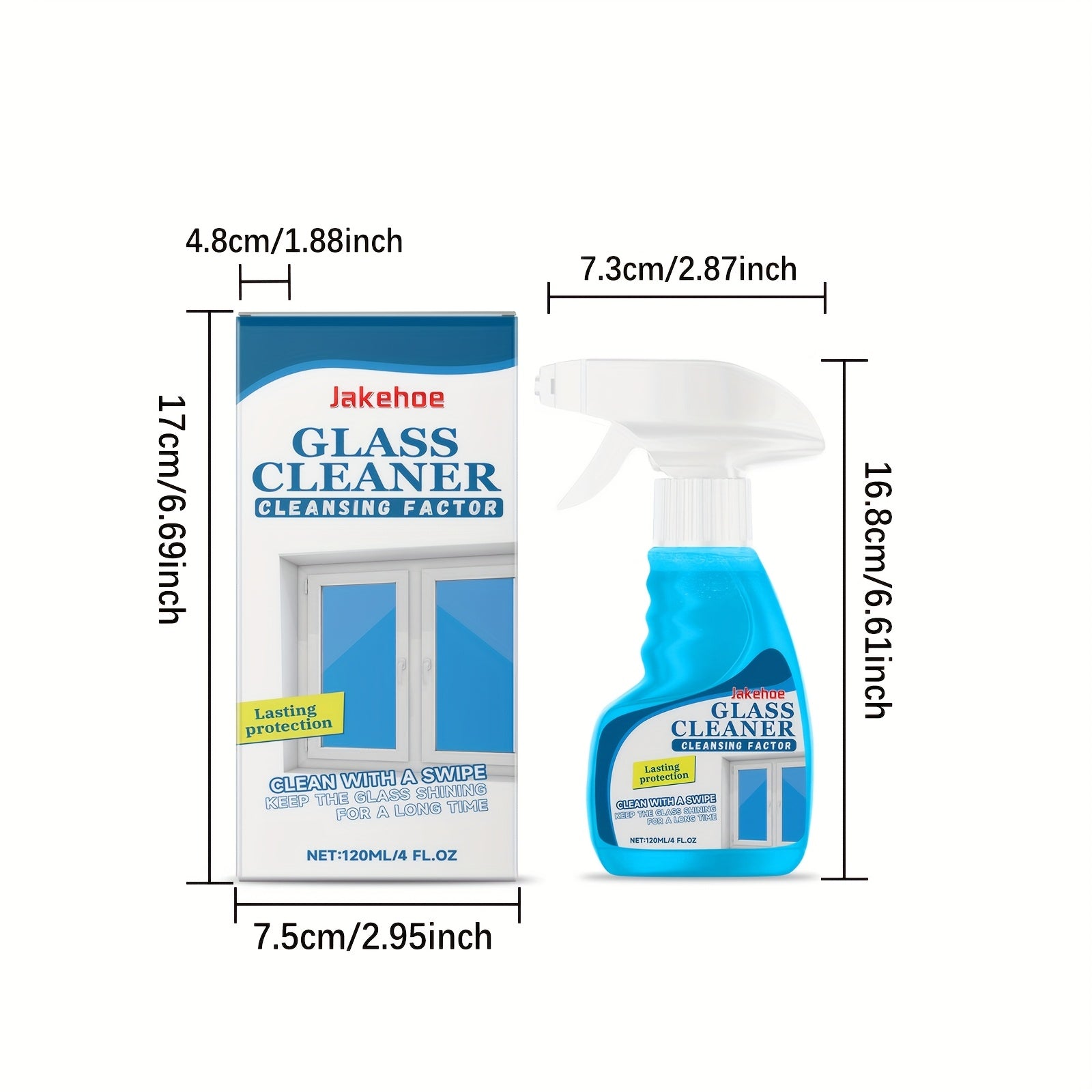 Glass Stain Remover, Multi-Purpose Cleaning Spray, Lemon Verbena Scent, 4 Fluid OuncesStain Remover, Oil Remover, Dust Remover, Stain Remover, Cleaning Glass Cleaning Spray