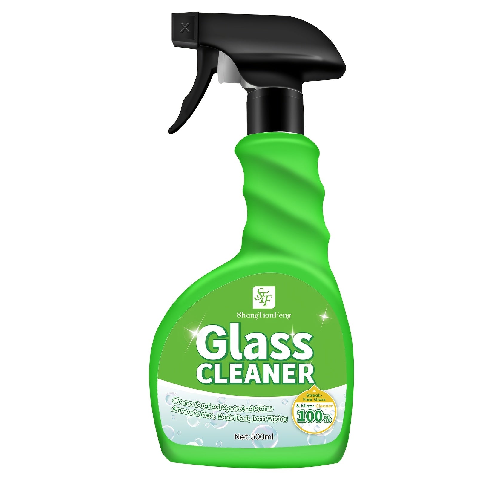 1\u002F2pcs Streak-Free & Ammonia-Free Glass Cleaner Spray, (Each 16oz\u002F500ml) - For Windows, Mirrors, Screens, Tinted Glass & Shower Doors (Indoor & Outdoor Glass S