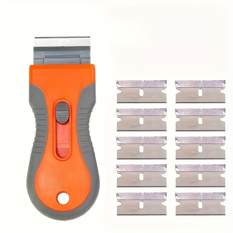 2 Sets Of Scrapers with 20 Blades, A Multi-purpose Plastic Paint Scraper Tool Set with Replaceable Blades, Manual Glass And Wallpaper Removal, Floor Cleaning, No Need for Electricity, Durable Handheld Scraper Set