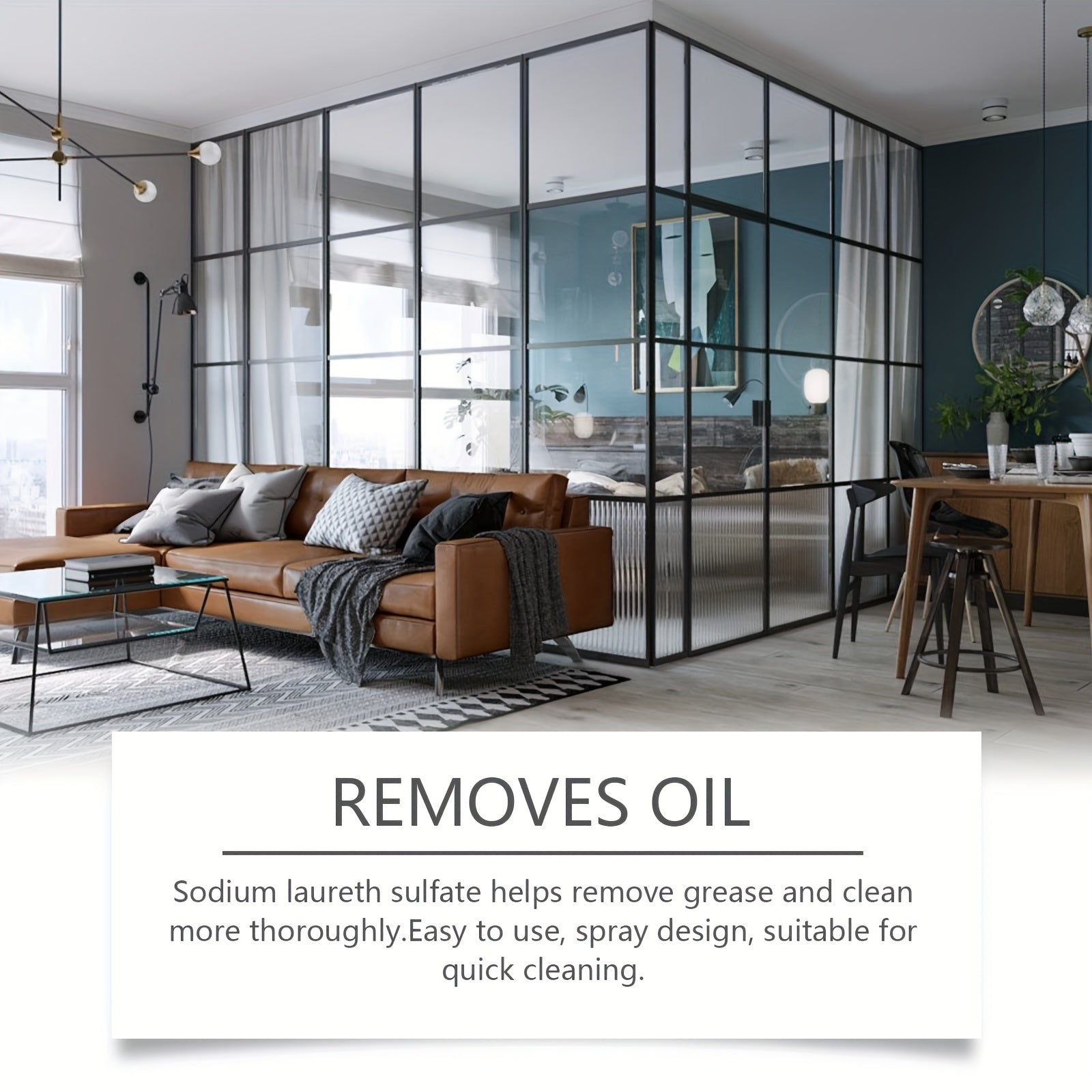 2pcs Glass Cleaner, Multi-functional Glass Cleaning, Oil And Stain Removal, Household Glass Mirror Cleaning Spray