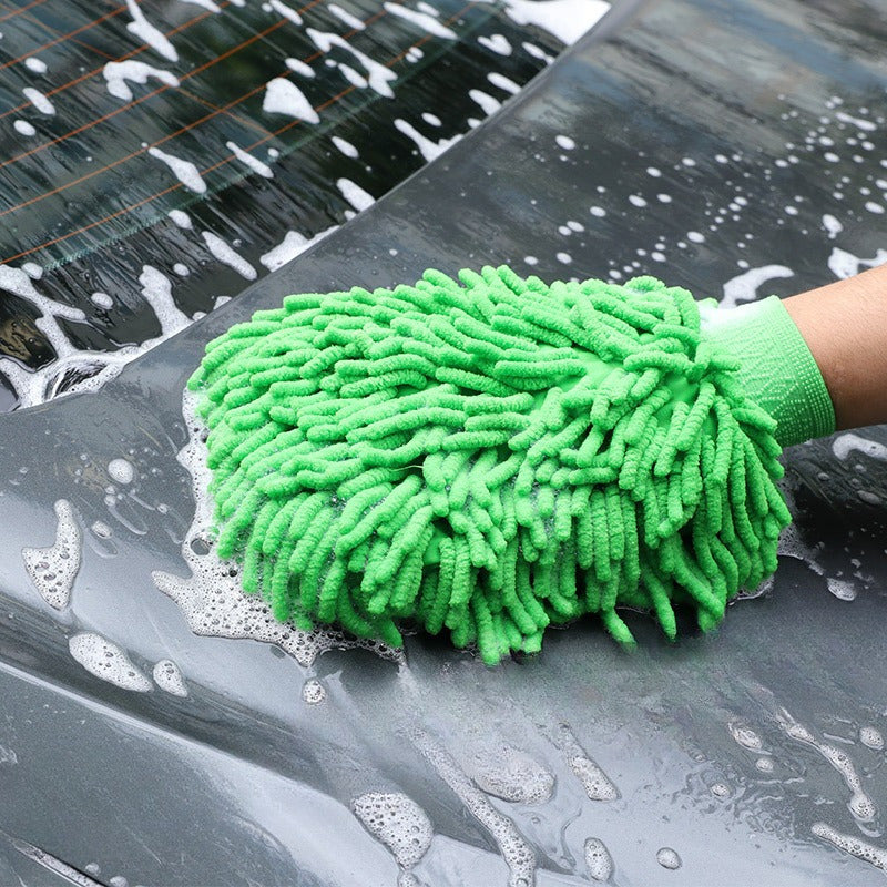 10pcs Double-sided Schneier Gloves, Car Washing Tool, Convenient Cloth, Car Wiping Towel, Ultra-fine Fiber, Strong Cleaning Power