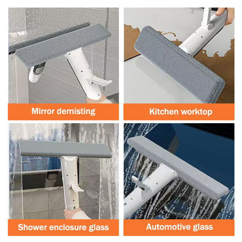 Double-sided Glass Cleaning Kit with Cloth and Scraper Household Window Cleaning Tool Suitable for High-rise Exterior Windows Ideal for Use on Household Windows Balcony Glass Bathroom Mirrors Floor-to-ceiling Windows Office Glass and Shop Window