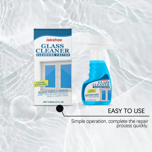 120ml\u002F4oz Heavy-Duty Glass Spray - Streak-Free Formula with Rapid Stain Remover for Windows, Mirrors, Shower Doors & Car Glass - No Residue, for \u002FS Pets, Suitable for Glass Surfaces (Liquid)